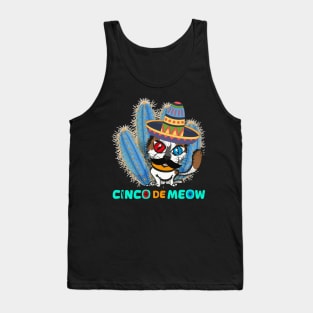 Cinco de Meow Mexican Funny Cat Let’s Fiesta Cinco De Mayo Tank Top